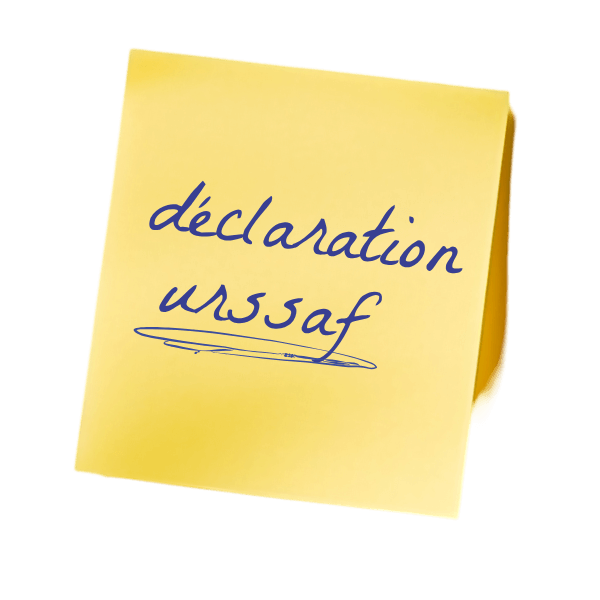 post-it jaune déclaration urssaf
