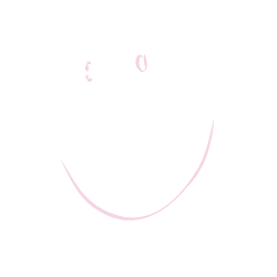 sourire dessiné au crayon rose pale