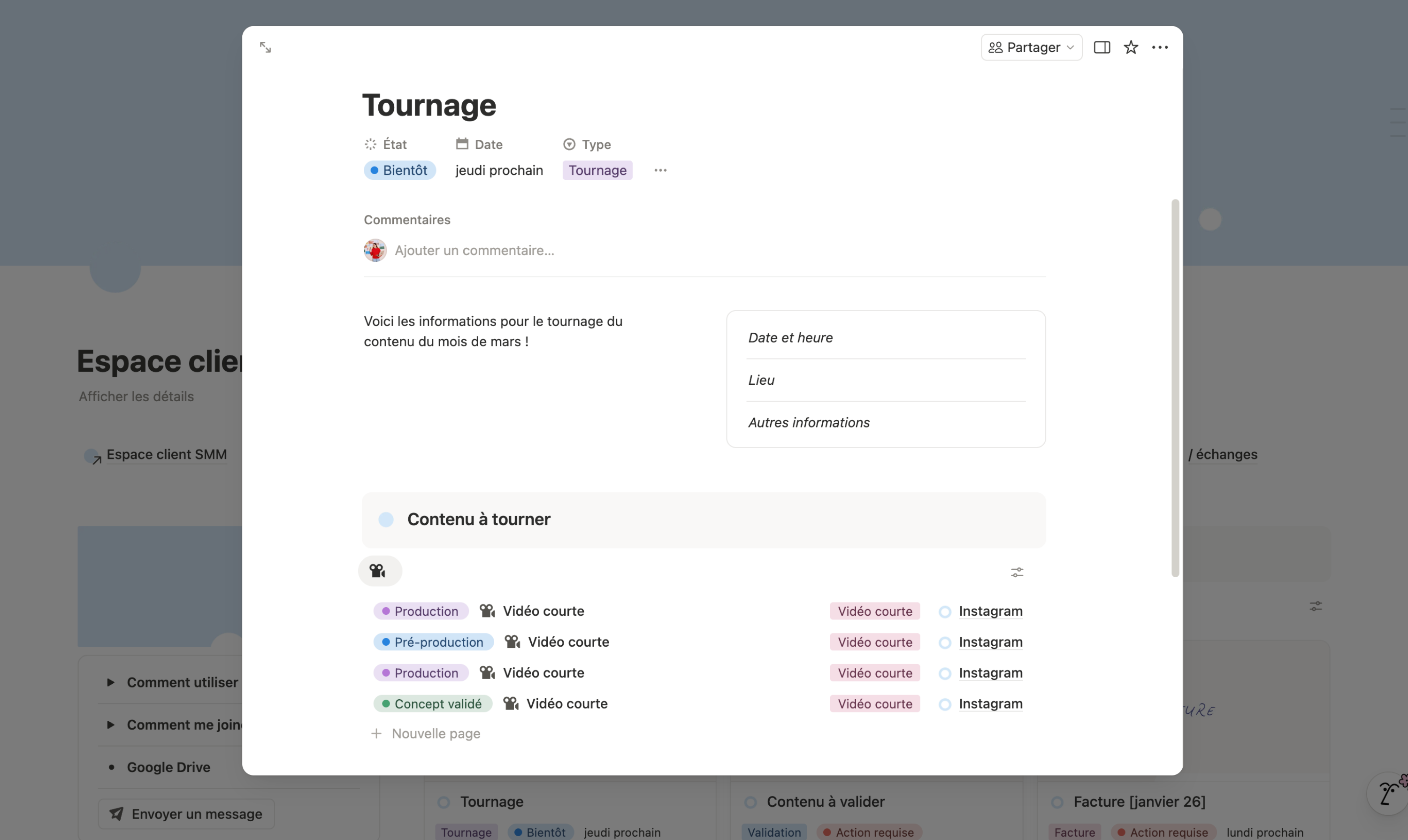 Espace Client SMM